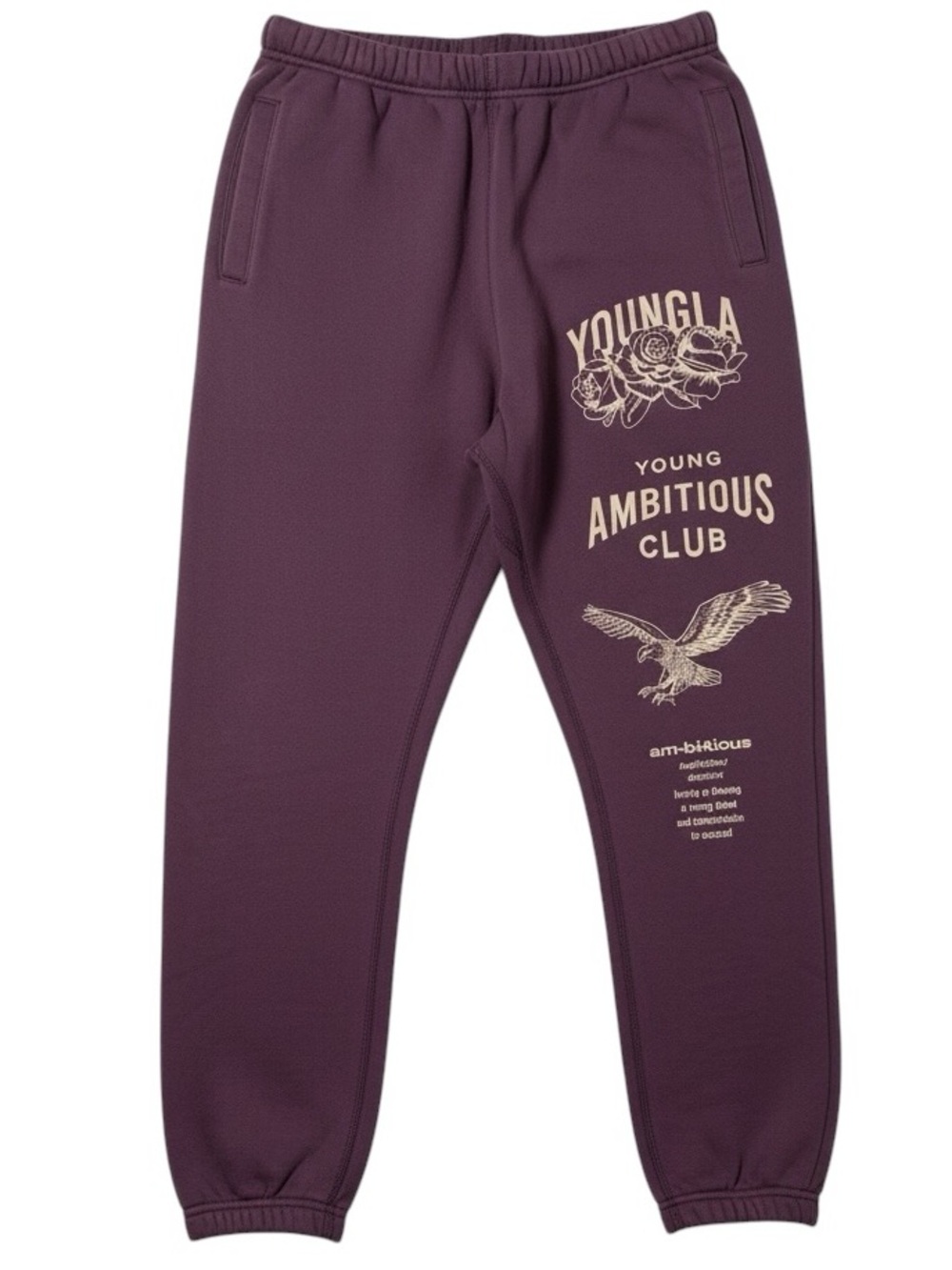 YoungLA 233‎ The Immortal Joggers Size Medium Plum Purple